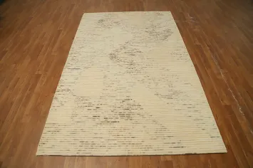 Elegant Tufted Wool Abstract Oriental Area Rug 5x8