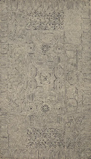 Modern Oriental Area Rug 5x8 with Intricate Geometric Patterns