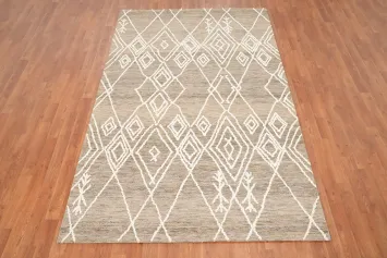 Handmade Wool Trellis Oriental Area Rug 5x8