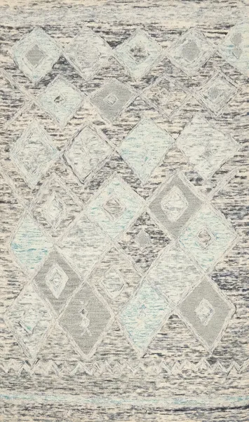 Modern Wool Geometric Oriental Area Rug 5x8