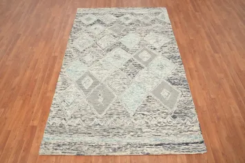 Modern Wool Geometric Oriental Area Rug 5x8