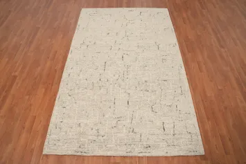 Abstract Design Oriental Area Rug 5x8 in Muted Color Shades