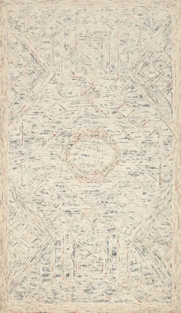 Elegant Geometric Modern Area Rug 5x8 with Subtle Textured Patterns