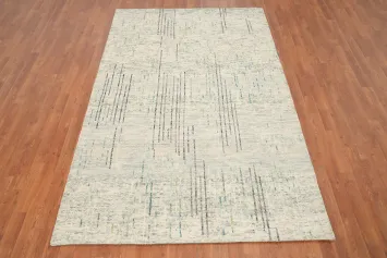 Sleek Serenity Contemporary Abstract Area Rug 5x8