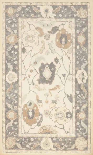 Timeless Elegance: Classic Floral Oushak Oriental Area Rug 5x8