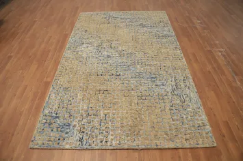 Mosaic Pattern Wool Geometric Modern Area Rug 5x8