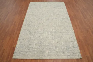 Versatile Neutral Abstract Area Rug 5x8 for Living Room or Office