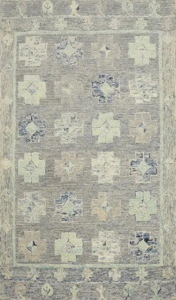 Rustic Modern Area Rug 5x8 with Subtle Geometric Motifs