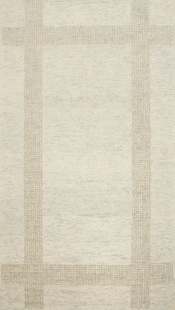 Elegant Beige Oriental Area Rug 5x8 with Subtle Geometric Patterns