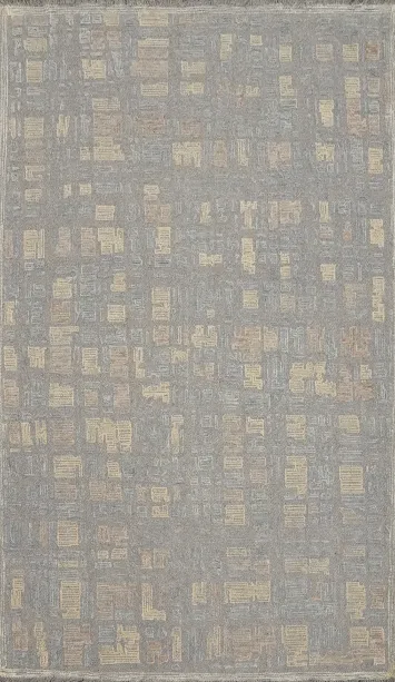 Abstract Geometric Area Rug 5x8 in Calm Tones for Modern Spaces