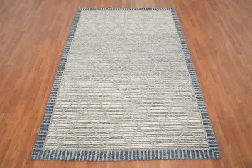 Hand Tufted Wool Trellis Oriental Area Rug 5x8