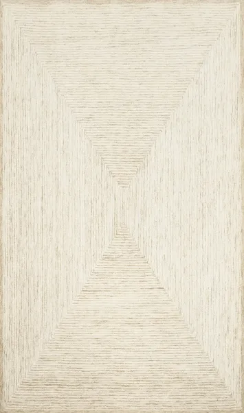 Geometric Modern Area Rug 5x8 in Calm Neutral Shades