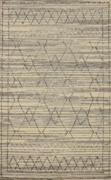 Trellis Wool Hand Tufted Oriental Area Rug 5x8