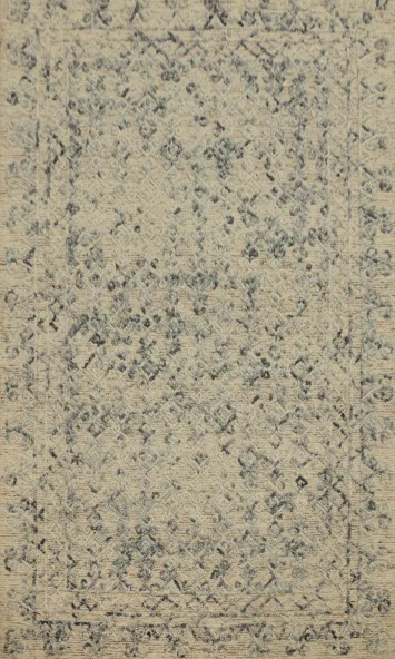 Soft Toned Abstract Area Rug 5x8 with Intricate Faded Design
