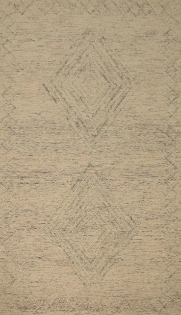 Hand Tufted Wool Modern Oriental Area Rug 5x8