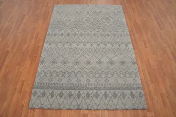 Hand Tufted Wool Trellis Oriental Area Rug 5x8