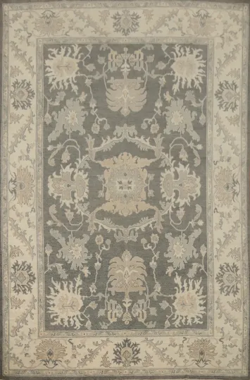 Vegetable Dye Oushak Handmade Large Area Rug 9x12