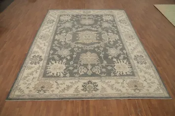 Vegetable Dye Oushak Handmade Large Area Rug 9x12