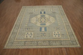 Vegetable Dye Kazak Geometric Area Rug 8x10
