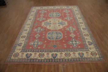 Vegetable Dye Kazak Large Area Rug 9x12
