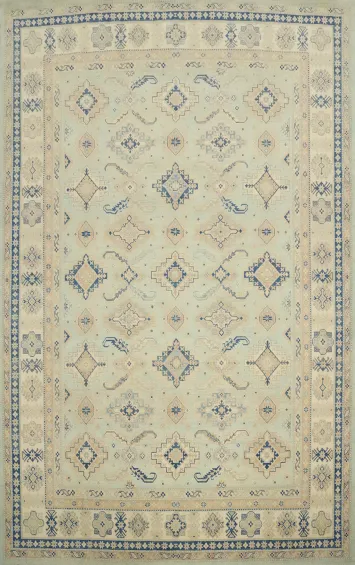 Vegetable Dye Kazak Wool Large Area Rug 9x12