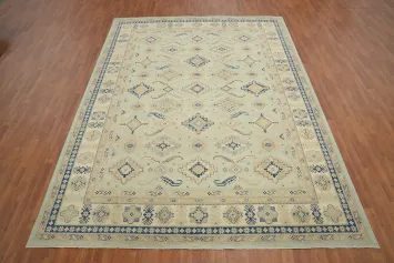 Vegetable Dye Kazak Wool Large Area Rug 9x12