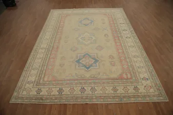 Vegetable Dye Kazak Oriental Area Rug 9x12