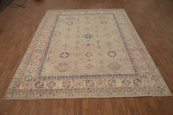 Vegetable Dye Kazak Oriental Area Rug 9x12