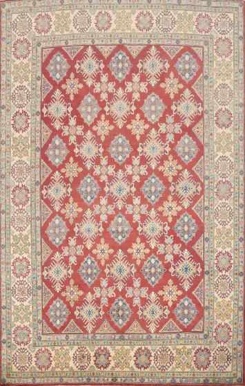 Vegetable Dye Kazak Wool Large Area Rug 9x12