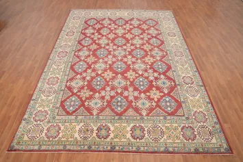 Vegetable Dye Kazak Wool Large Area Rug 9x12