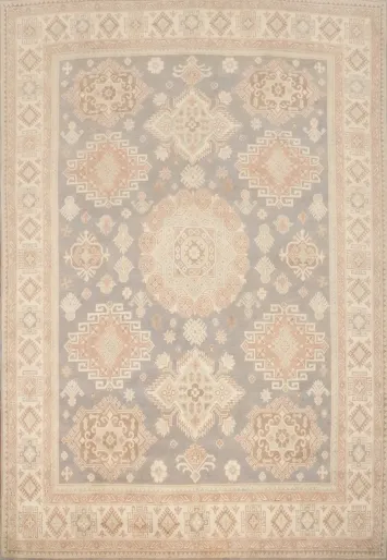 Vegetable Dye Kazak Handmade Gray Area Rug 8x10