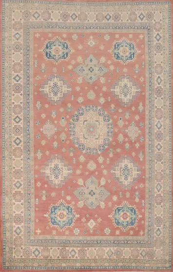 Vegetable Dye Kazak Large Area Rug 10x14