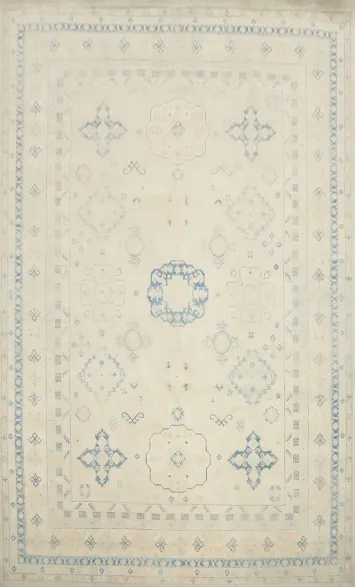 Vegetable Dye Kazak Geometric Large Area Rug 10x14