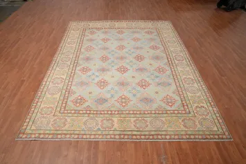 Vegetable Dye Kazak Handmade Large Area Rug 9x12