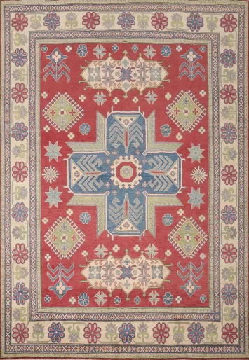Vegetable Dye Kazak Oriental Area Rug 8x10
