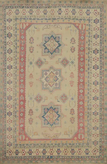 Vegetable Dye Kazak Handmade Area Rug 8x11