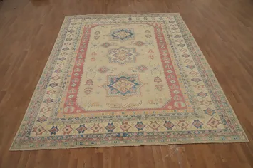 Vegetable Dye Kazak Handmade Area Rug 8x11
