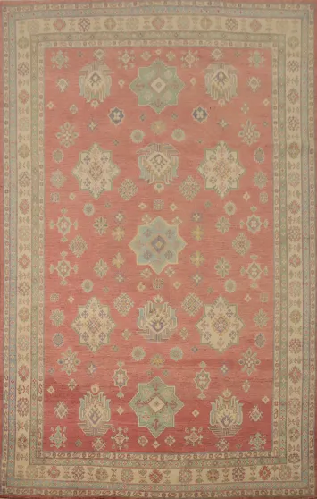 Geometric Kazak Vegetable Dye Area Rug 8x12