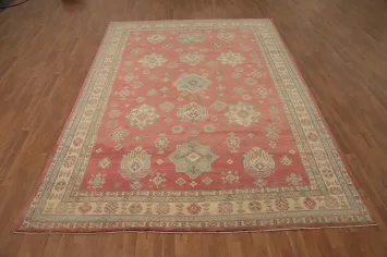 Geometric Kazak Vegetable Dye Area Rug 8x12