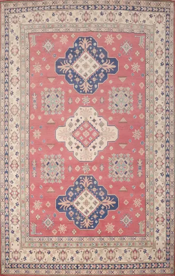 Vegetable Dye Kazak Handmade Large Area Rug 9x12