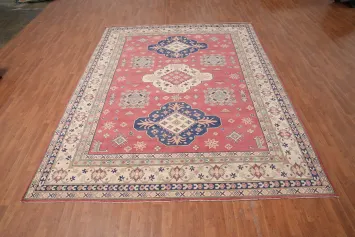 Vegetable Dye Kazak Handmade Large Area Rug 9x12