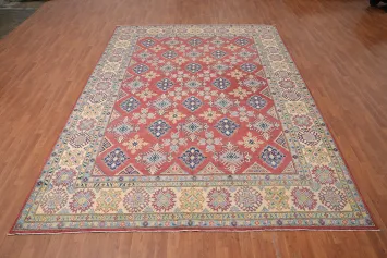 Vegetable Dye Kazak Large Area Rug 9x12