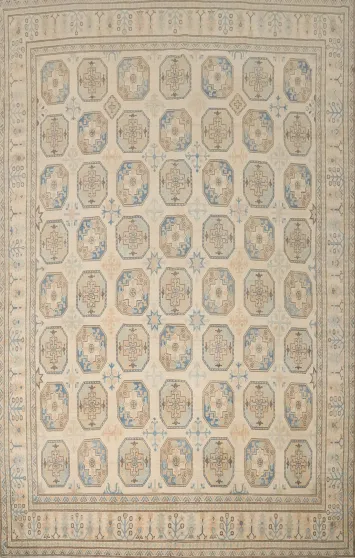 Geometric Kazak Vegetable Dye Area Rug 10x13