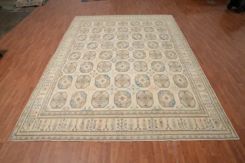Geometric Kazak Vegetable Dye Area Rug 10x13