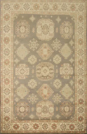 Vegetable Dye Kazak Large Area Rug 8x12