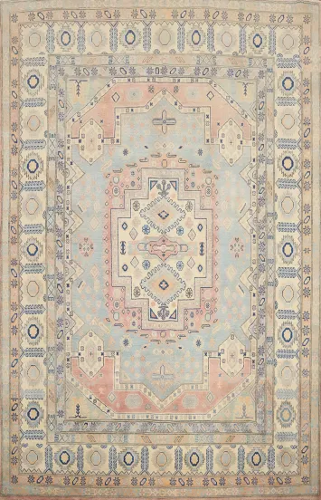 Blue Kazak Handmade Vegetable Dye Area Rug 8x10