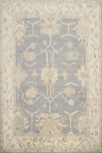Handmade Wool Oushak Vegetable Dye Area Rug 9x11