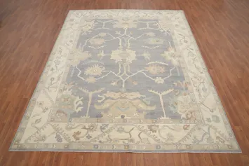 Handmade Wool Oushak Vegetable Dye Area Rug 9x11