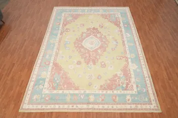 Vegetable Dye Oushak Oriental Large Rug 10x14