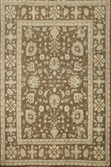 Brown Wool Kazak Vegetable Dye Area Rug 8x10
